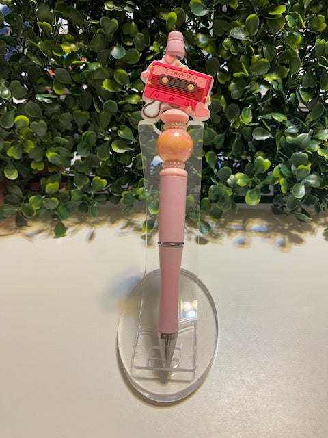 Cassette Tape Beaded Valentine's Day Pen