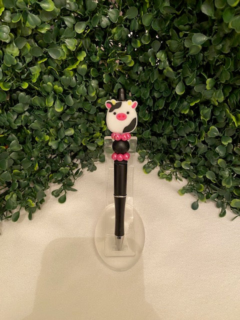 Cow Beaded Pen
