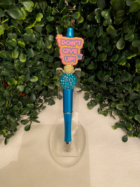 "Don't Give Up" Beaded Pen