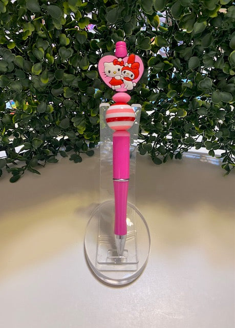 Kitty Beaded Valentine's Day Pen