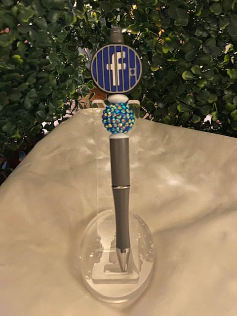 Social Media Jail Beaded Pen- Grey