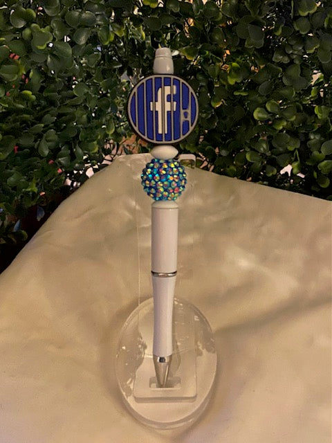 Social Media Jail Beaded Pen- White