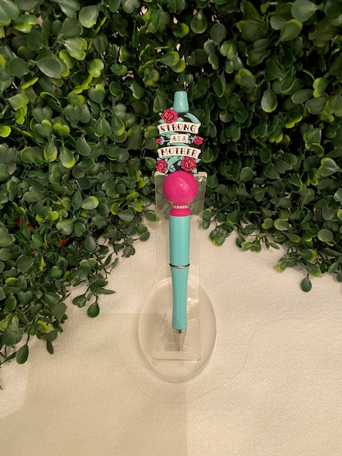 Strong as a Mother Beaded Pen