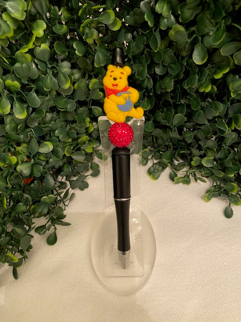 Yellow Bear Beaded Pen