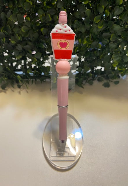 Yummy Coffee Drink Beaded Valentine's Day Pen