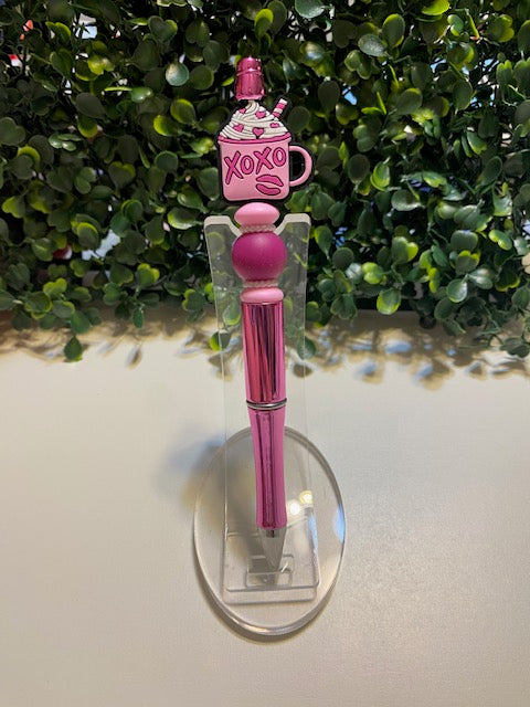 A Cup of Cocoa Beaded Valentine's Day Pen