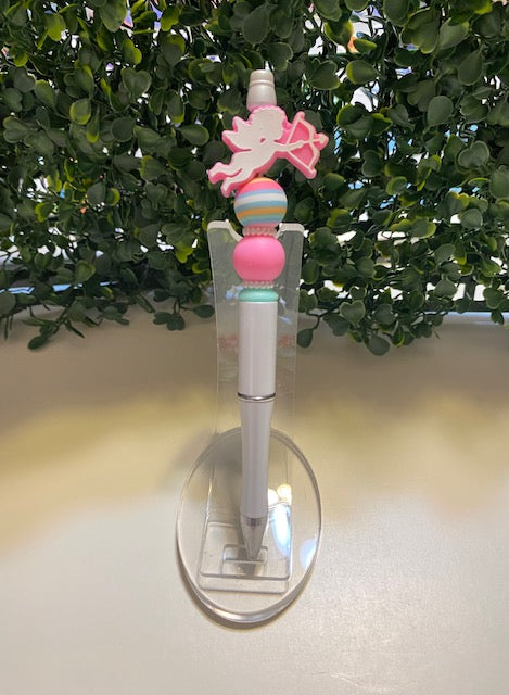 Pink Cupid Beaded Valentine's Day Pen
